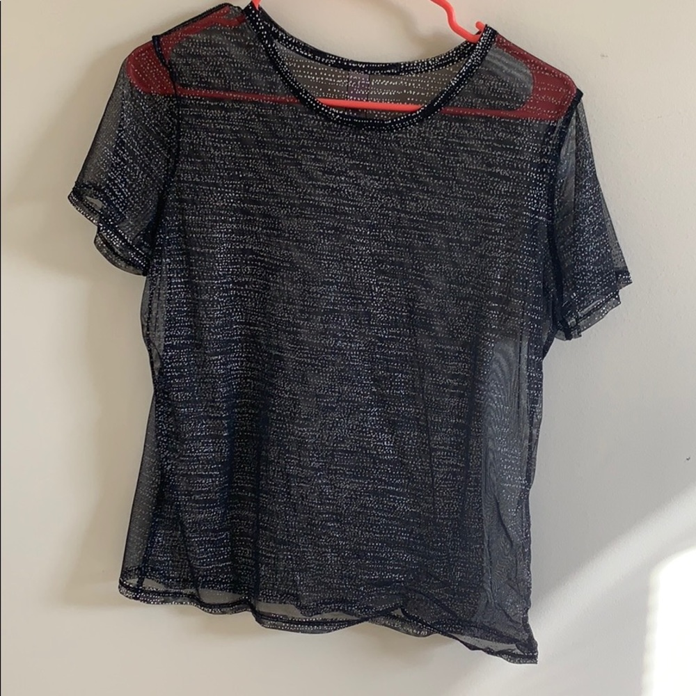 VS black completely see-through shirt